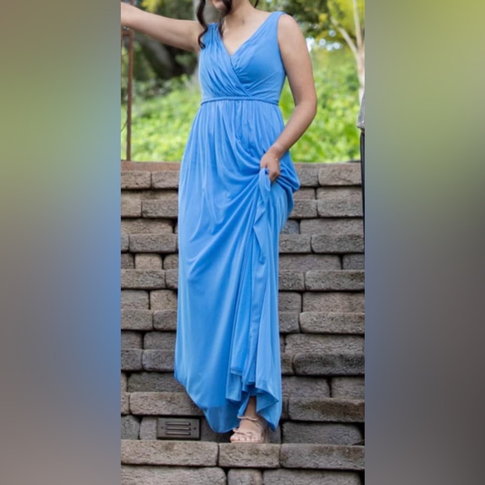 Azazie Blue Jay Tanicia Bridesmaid Dress